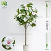 Árbol de Magnolia Artificial de Alta Gama con Plantas Verdes en Maceta Árbol Falso para Interiores Árbol de Magnolia Grande de Pie para Sala de Estar Adornos Decorativos