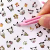 Pegatinas de Uñas Brillantes en la Oscuridad 3D para Niños Dibujos Animados Sanrio Relieve Tridimensional Fluorescente Pegatinas Lindas para Niñas Uñas Brillantes