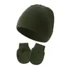 Gorro y Manoplas para Bebé Algodón Infantil Gorro Guantes Set Anti-arañazos Gorro de Hospital para Recién Nacido
