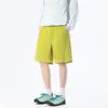 Shorts Esportivo Masculino Estilo Americano com Costura Contrastante, Verão Fino, Nicho Solto Reto Cinco Pontos Casuais