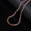 Cuentas Sueltas de Cristal de Bambú de Color Láser Iridiscente Accesorios para Pulseras DIY Colgante para Collar Cuentas de Oración Cuentas Espaciadoras Accesorios