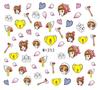 Desenho Animado Nova Marca d'Água Adesivos Nail Art E-commerce Transfronteiriço Nail Art Marca d'Água Desenho Animado Menina Bonita Fofos Adesivos Nail Art