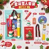 Set de Papelería Navideña 12 Colores Bolígrafos de Tinta Bolígrafo Colgante de Dibujos Animados Estudiante de Primaria Regalo de Navidad Recuerdos para Fiesta Navideña Infantil