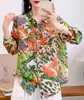 Cardigan de Ramio Puro con Estampado Digital para Mujer, Manga Larga, Talla Grande, Estilo Holgado y Delgado, Novedad Otoño 2026