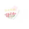 2026 Hermoso Pastel de Día de la Madre Decoración de Ramo Tarjeta de Corazón Flor Tulipán Rosa Adorno para Fiesta de Mujeres