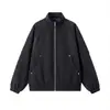 Nueva chaqueta de otoño e invierno de alta resistencia con cuello alto para hombre, abrigo de trabajo, top corto, estilo clásico maduro y de corte limpio