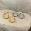 G aretes de moda minimalistas brillantes con torsión y sentido espacial para mujer, nicho, estilo de belleza O, pasador 95, E2-8