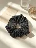 Elástico de Cabelo Doce Estilo Coreano para Rabo de Cavalo Elegante Corda de Cabelo Floral de Chiffon Loja de Acessórios Scrunchie Fonte de Suprimento Fábrica