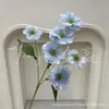 Flor artificial azul material salón de bodas decoración suave hortensia rosa decoración de flor artificial hoja de acridina material de hoja azul Wenxin
