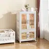 Guarda-roupa Doméstico Quarto Armário Simples de Armazenamento Organização de Roupas Guarda-roupa Bebê Armário de Armazenamento de Plástico Em Estoque Atacado