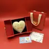 Insignia Corporativa Personalizada Logo Oro Puro 999 Pastel de Corazón Dulce Regalo de Confesión para Novia Lote de Oro Shuibe