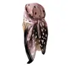 Pañuelo cuadrado de alta gama con estampado de leopardo, seda sintética elegante, chal estampado, pañuelo decorativo para el cuello, pañuelo protector solar, pañuelo para la cabeza, bufanda