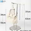 Expositor de arame de aço inoxidável para lenços, coletes, lingerie, roupas íntimas e bolsas; cabide de gravata multifuncional em forma de T; estante de exposição de joias para loja de roupas