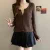 2026 Tamanho Grande Elegante Estilo Coreano Tricô Falso Duas Peças Textura Suave Camada Emagrecedor Manga Longa Top de Tricô