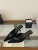 Primer Encuentro Jifa Mocasines de Tacón Alto con Punta Fina y Tira Trasera para Mujer Ropa de Exterior 2026 Verano Nuevos Versátiles sin Cordones Punta Cerrada