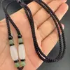 Cordón para Colgante de Alta Calidad Cuerda Trenzada Colgante de Piedra Imitación Jade Hetian Cordón para Colgante de Jade Esmeralda Cordón para Colgar en el Cuello Collar con Colgante de Jade
