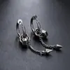 Aretes de Acero de Titanio para Hombres, Pinzas para Orejas con Borla y Cono Estilo Punk para Mujeres, Aros para Orejas Unisex sin Perforación, Accesorios para Orejas de Acero Inoxidable de Moda