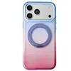 Capa de Celular Magnética para iPhone 18 Pro Max com Efeito Gradiente Similar à Pele Adequada para Apple 17/18 Suporte Giratório 16/15P