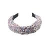 Estilo Japonês e Coreano Elegante Faixa de Cabelo com Laço Floral Headband Feminino Estilo Francês Pastoral Grampo de Cabelo com Borda Larga Acessórios de Cabelo Novo Headwear de Primavera