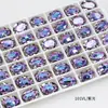 Pedras de Strass para Unhas Dongzhou com Revestimento Roxo Deslumbrante, Strass Ice Sugar Pigeon Egg com Fundo Pontiagudo, Acessórios DIY, Pedras de Strass para Decoração de Unhas