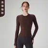 Ad42005 Camiseta de Fitness Floral con Descuento de Manga Larga Ajustada Capa Base Sensación de Segunda Piel Top Deportivo para Pilates para Mujer