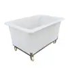 Tanque de Agua con Ruedas, Caja de Plástico Tendón Móvil con Soporte Inferior, Carrito de Tela Giratorio de Lino, Carrito de Transferencia de Tela para Fábrica de Ropa