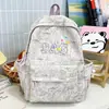 Manga Dourada Estrela Colorida Estampa de Letras Mochila Estilo Academia Alta Aparência Festa de Estudantes Estilo Coreano Atmosfera Ins Mochila de Ombro Duplo