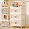 Armário de Armazenamento Dobrável de 45CM de Largura Armário de Armazenamento de Múltiplas Camadas para Casa Sala de Estar Quarto Cozinha Banheiro Prateleira de Armazenamento com Instalação sem Ferramentas