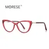 Gafas Anti-luz Azul TR90 2243 Rojo Explosiones Montura Ojo de Gato Esenciales para Mujer Aspecto Sencillo Gafas Planas Delgadas en stock