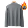 Nueva Camiseta Térmica de Terciopelo Alemán para Hombre en Invierno Forrada de Polar Talla Grande Manga Larga Abrigo de Otoño con Camiseta Interior Camiseta Térmica Cálida