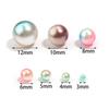 Perlas de Imitación No Porosas ABS Más Vendidas de Amazon, Perlas Redondas de Imitación Multicolor, Accesorios Sueltos de Perlas de Imitación Multitamaño para Joyería DIY