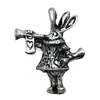 Pendente de Coelho da Páscoa de Prata Antiga DIY Transfronteiriço Acessórios de Liga Chaveiro Acessórios Pingente de Pulseira Colar Brinco