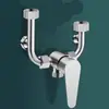 Válvula misturadora para aquecedor de água atacado chuveiro de cobre quente e frio válvula misturadora de aço inoxidável 304 montagem externa em U interruptor de grande fluxo
