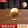 Puxador Anel de Puxar em Cobre Puro Estilo Antigo Chinês Furo Único Simples Puxador de Cobre Porta de Armário Gaveta de Armário Anel de Puxar Todo em Cobre Puxador Retrô