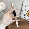 Kt Patrón de Cabeza de Gato Correa de Cuero Lisa Adecuada para Apple S10 S11 Xiaomi 10 Huawei Gt5 Fit4 Accesorio Pulsera de Muñeca