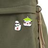Broche Insignia Panda Lindo de Dibujos Animados Mahjong Estilo Chino Pareja Tendencia Nacional Hebilla de Bolso Accesorios Insignia de Estudiante