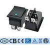 Etl Padrão Americano Kcd4 Interruptor de Barco 4 Pinos 2 Velocidades Rocker Amarelo Interruptor de Alimentação Corrente Alta 16A250V