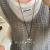 Collar Largo con Colgante Geométrico Simple Asimétrico Ins Coreano Niche Elegante Versátil Ajustable Accesorios Cadena