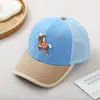 Nueva Gorra de Béisbol 3D de Pony para Niños con Diseño de Bloques de Color, Gorra Ligera con Protección Solar para Bebés, Gorra de Media Malla Estilo Coreano y Japonés