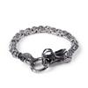 Fábrica en stock directo Moda europea y americana dominante pulsera para hombre personalidad viento nacional pulsera de acero inoxidable
