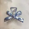 Novo prendedor de cabelo de laço médio com toque de alta qualidade, pinça para rabo de cavalo, presilha lateral, acessório de cabelo em liga para meninas estilosas, versátil para atacado