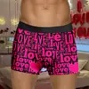 2025 Nova Roupa Íntima Masculina para o Dia dos Namorados Shorts Boxer de Cintura Média Roupa Íntima Estampada para o Dia dos Namorados Europeu e Americano da Amazon
