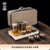 Rongshantang Titanio Puro Taza Rápida Juego de Té de Viaje Portátil Juego Completo de Juego de Té Kung Fu Nuevo Equipo para Beber Té Estilo Camping