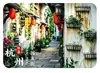 Marco da Cidade de Hangzhou Pagode Leifeng Cidade Song Lago Oeste Rua Antiga Magnéticos de Vidro Criativos para Geladeira Lembrança Turística Decoração de Casa