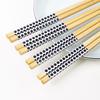Palillos de Bambú Estilo Japonés al por Mayor para Uso Doméstico, 24 cm, Sin Nudos, Antideslizantes, Patrón Floral, Alto Valor Estético, 5 Colores, Uso Individual, Un Palillo por Persona