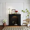 Armário de Lareira Branco Creme Estilo Francês Armário Decorativo para Sala de Estar com Luzes, Armário de Armazenamento Luminoso, Armário de Entrada para Sessão de Fotos, Pousada Estilo Ins
