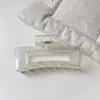 Grampo de Cabelo Grande Cor de Geléia Clipe Quadrado Ins Coreano Clipe de Tubarão de Alta Qualidade na Parte de Trás da Cabeça Acessório de Cabelo Simples Elegante