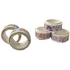 Conjunto de Fitas Washi de Formato Especial Personalizado, Adesivos para Caderno de Bolso, Hot Stamping, Corte a Laser Washi Tape de Desenho Animado