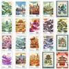 170 adesivos de carimbo de cidade únicos em 3 designs para lembranças de viagem criativas, coleções e decoração para planners