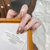 Outono e Inverno Novo Estilo Galho Dourado Folha de Jade 30 Peças de Manicure Codificada Unhas Usáveis Atacado